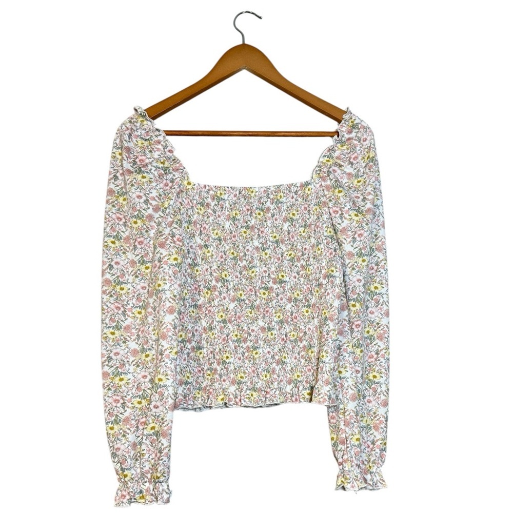 Ava Rose Floral Long Sleeve Blouse Women’s Medium Casual Boho Top - Picture 5 of 8